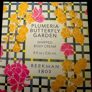 Brand New Beekman 1802 Plumeria Butterfly Garden whipped Body Cream.